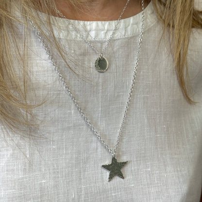 Large Silver Star Necklace