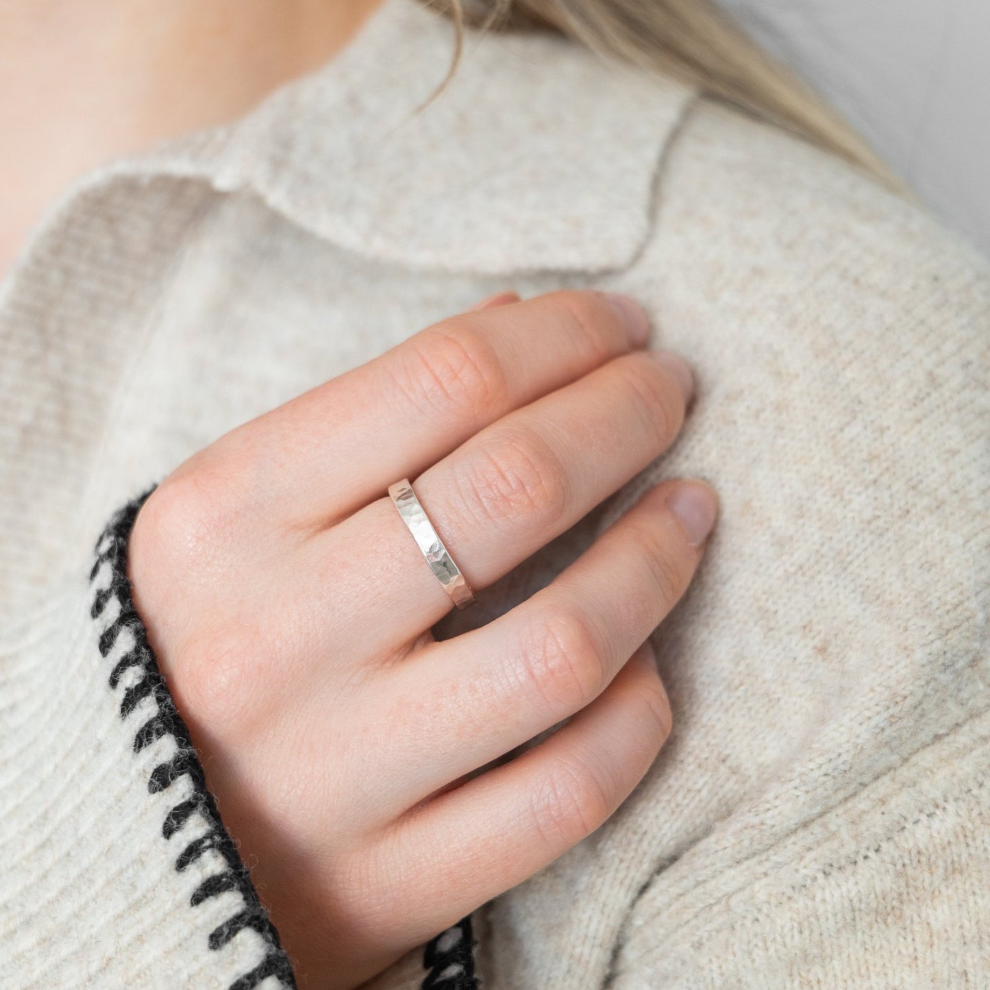 Chunky Hammered Ring