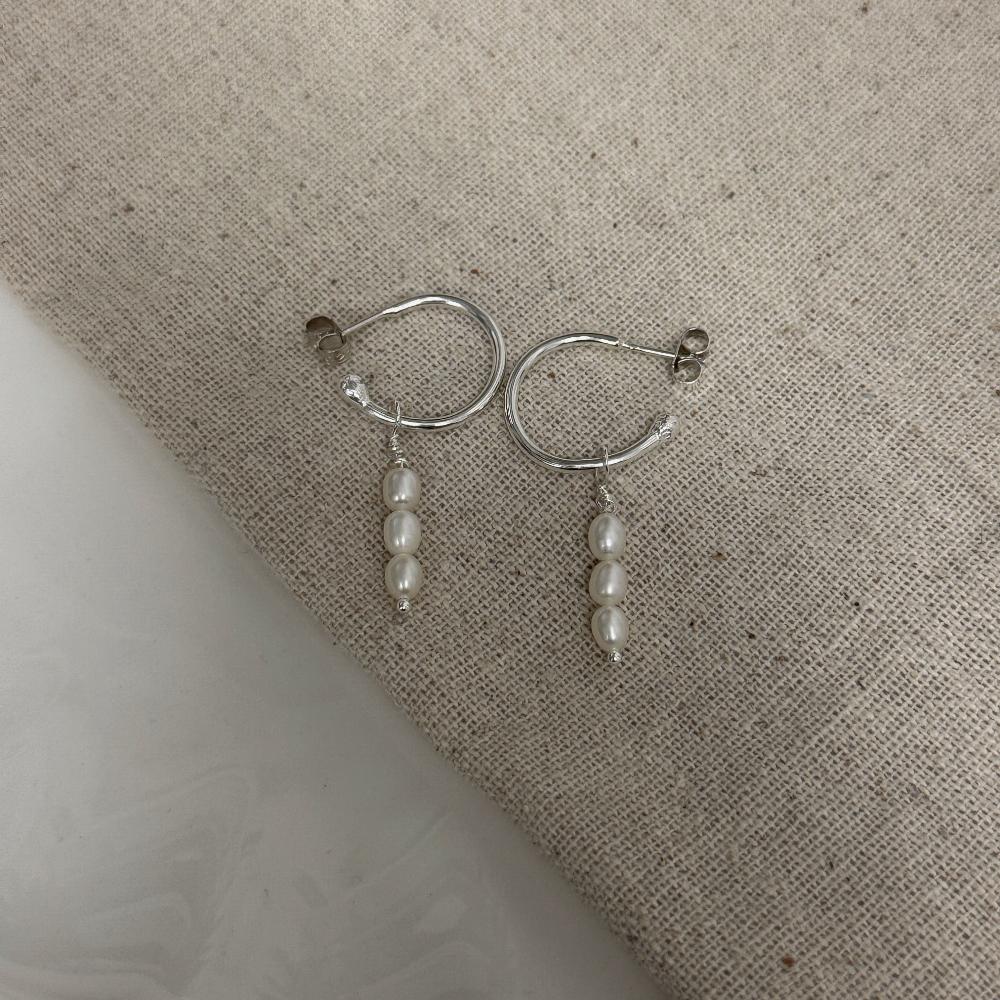 Multi Pearl Hoops