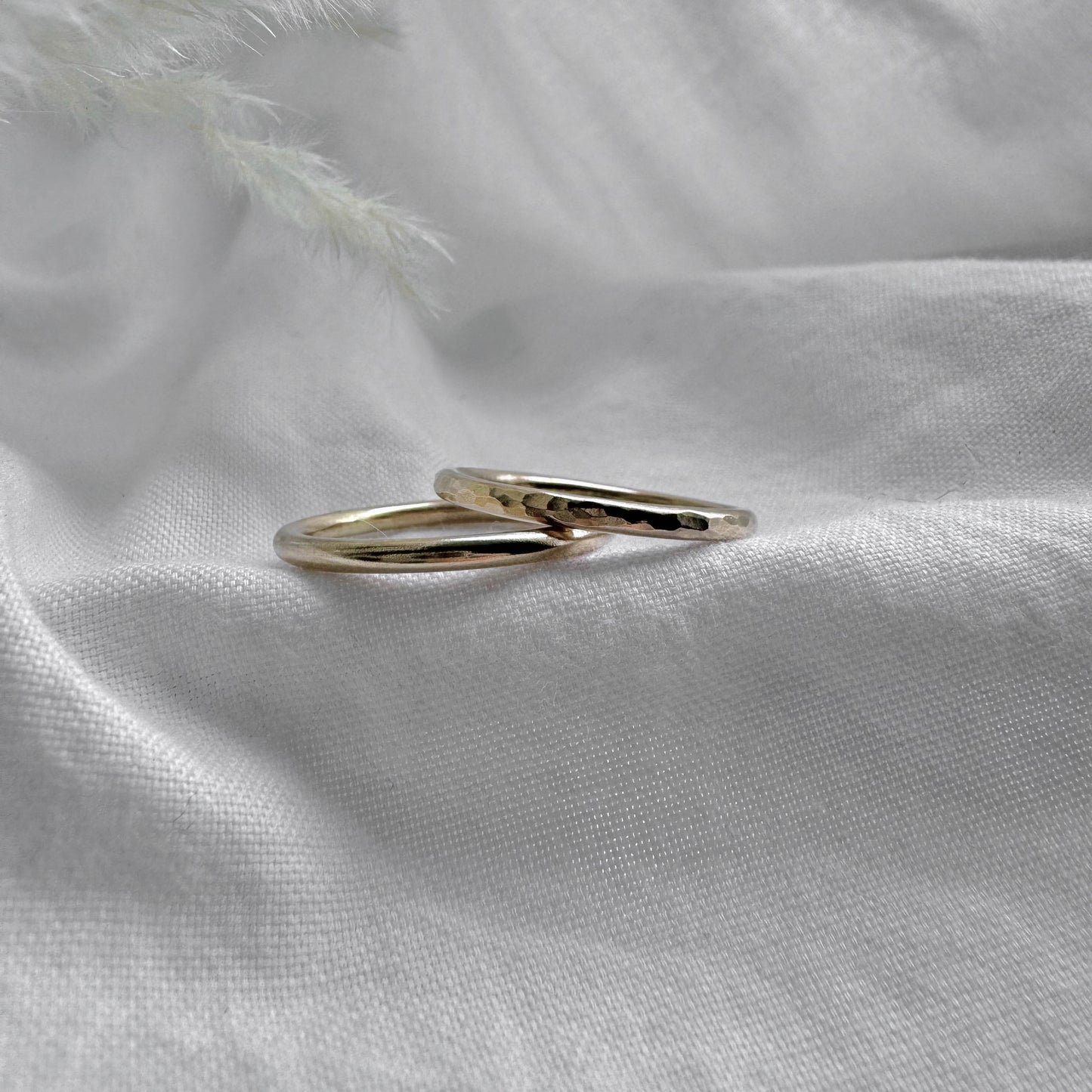 Gold Infinity Ring - Hammered