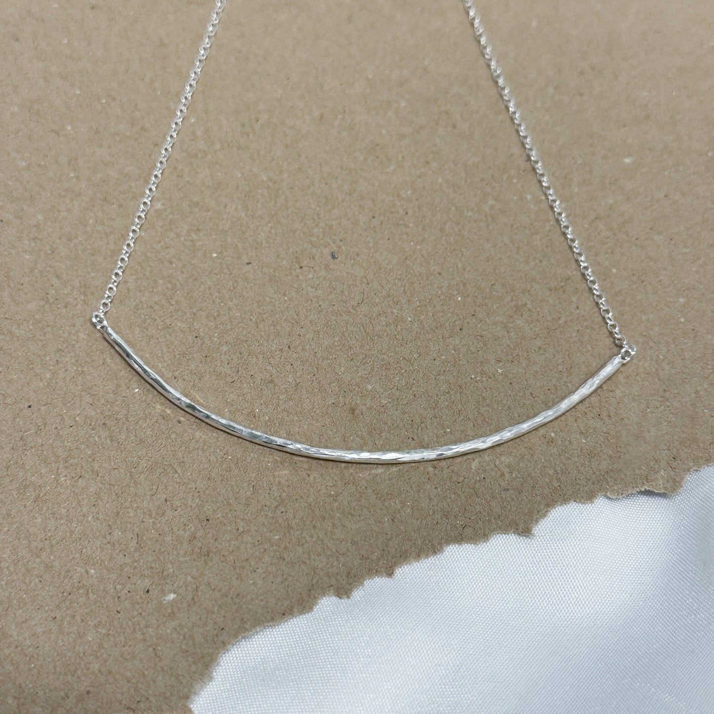 Silver Maxi Bar Necklace