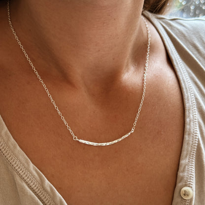 Silver Mini Bar Necklace