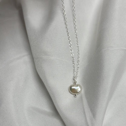 Silver Keshi Pearl Necklace