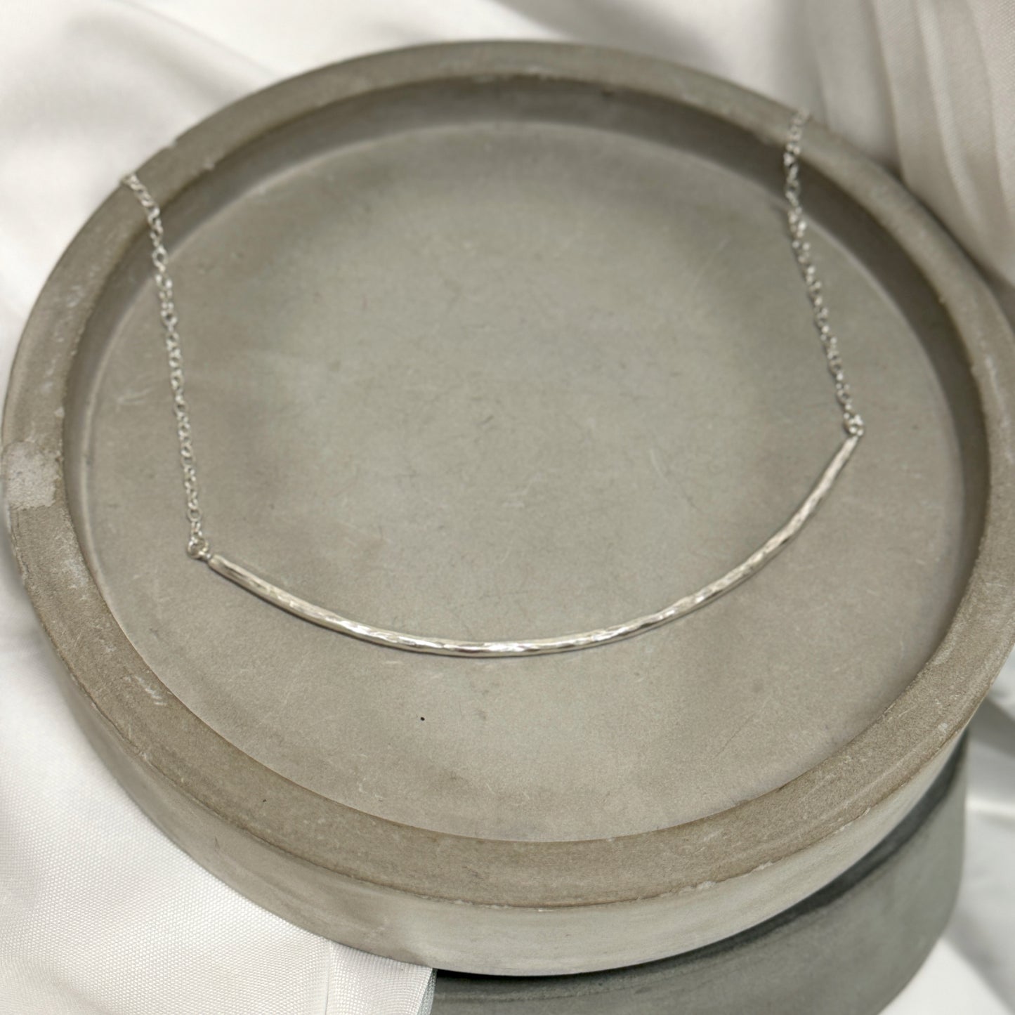 Silver Maxi Bar Necklace