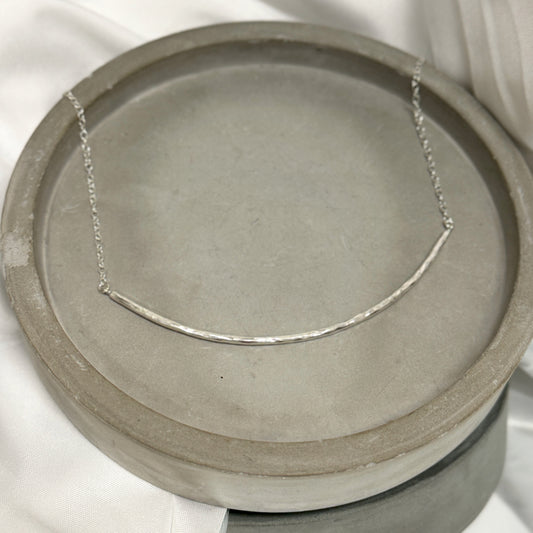 Silver Maxi Bar Necklace