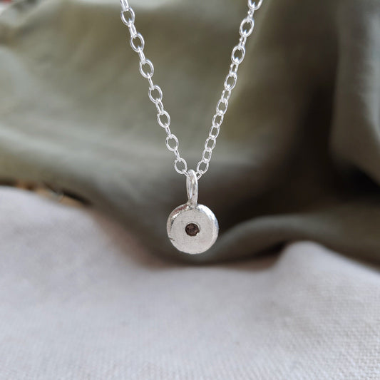 Smoky Quartz Necklace - Mini Necklace Anna Calvert Jewellery 