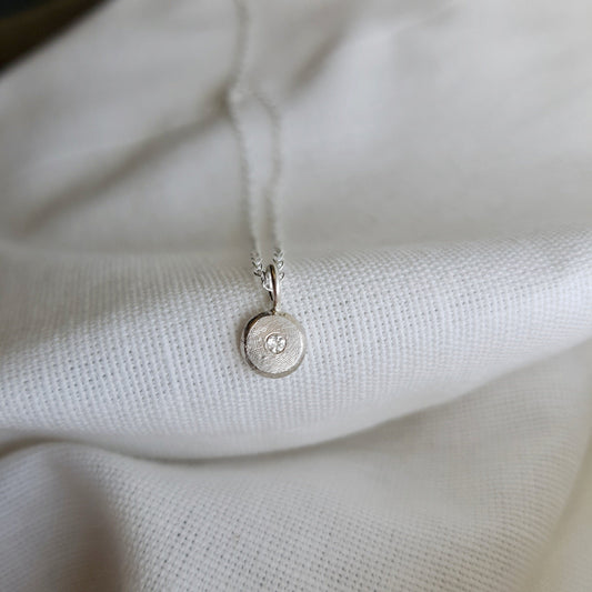 White Topaz Necklace - Mini Necklace Anna Calvert Jewellery 