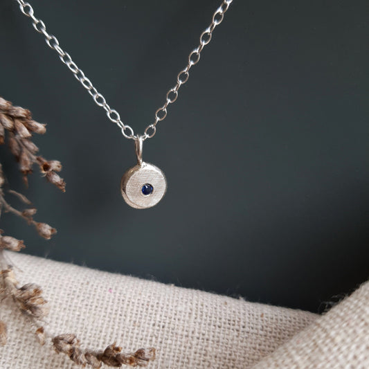 Sapphire Necklace - Mini Necklace Anna Calvert Jewellery 