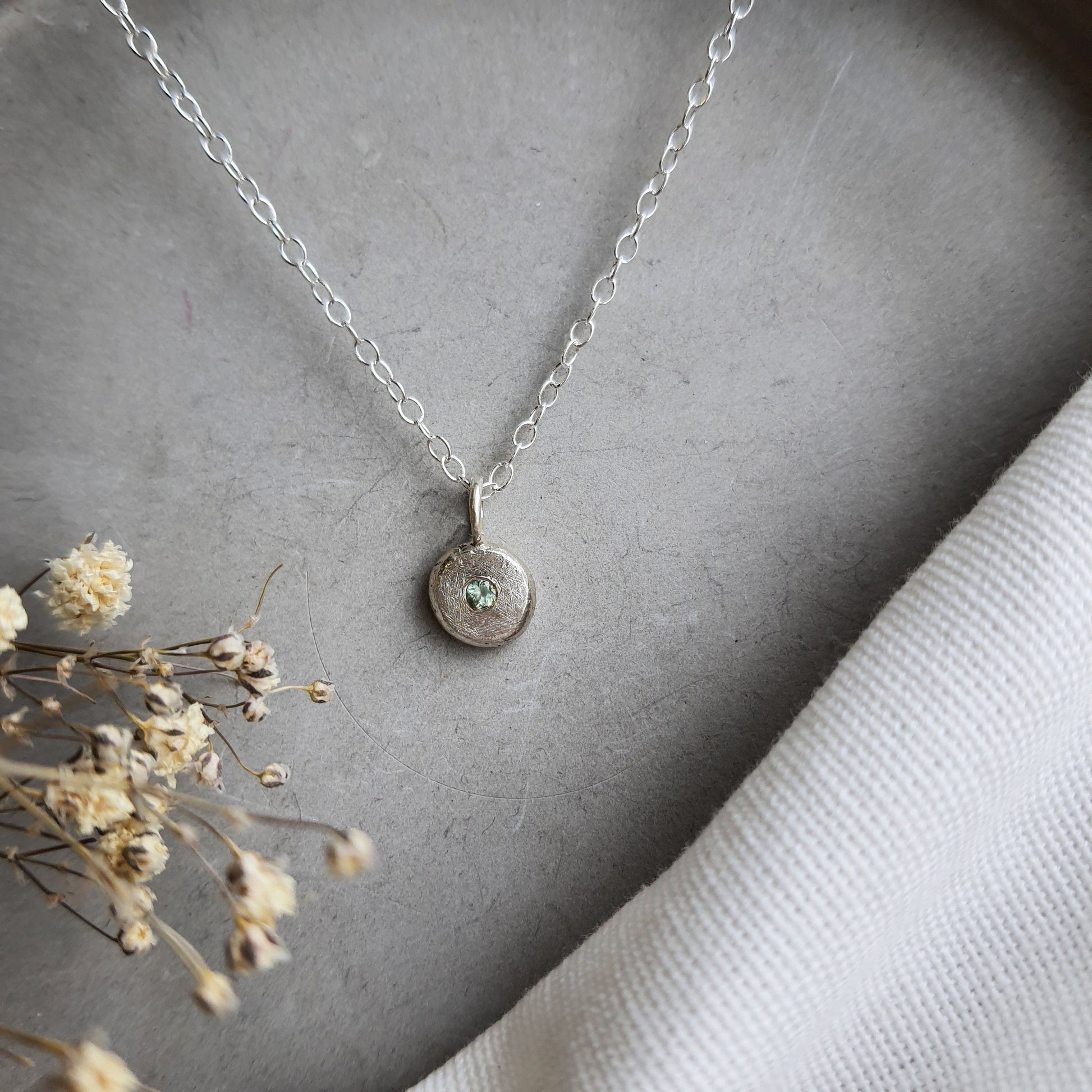 Alexandrite Handmade Silver Necklace - Mini Necklace Anna Calvert Jewellery 
