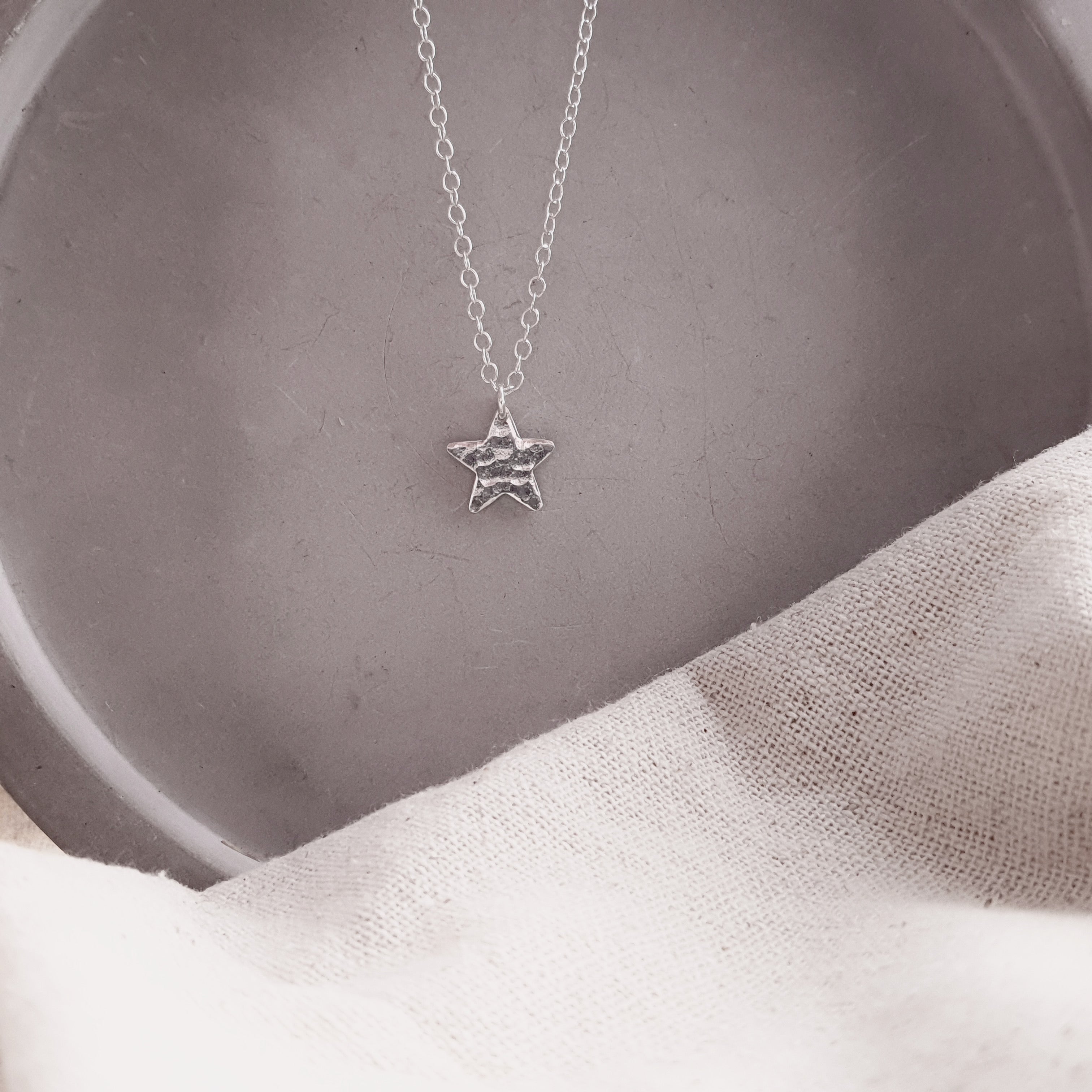 Silver open star on sale necklace