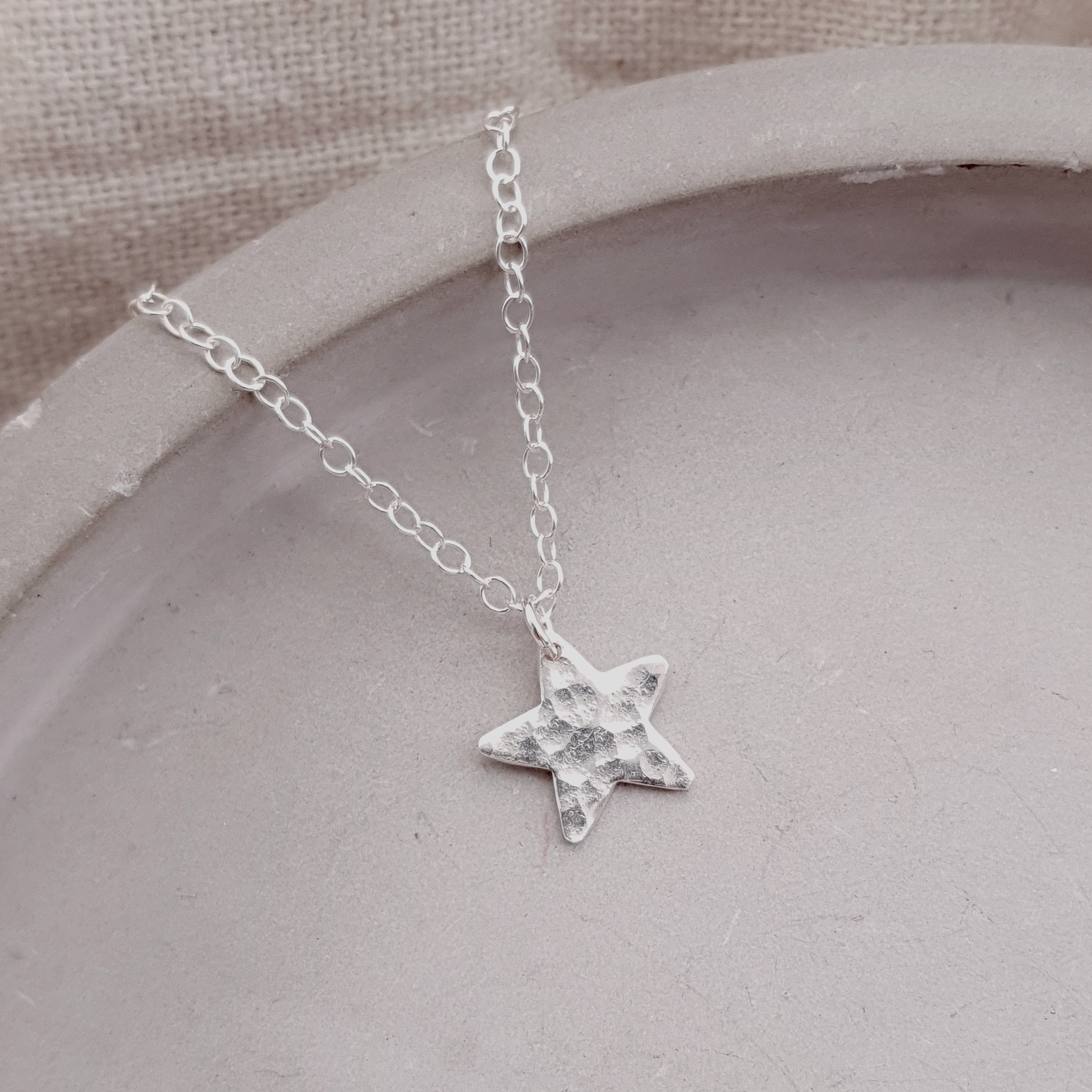 Silver stars hot sale charm necklace