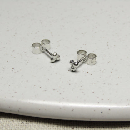 Tiny Triangle Silver Stud Earrings - Anna Calvert Jewellery Handmade  UK