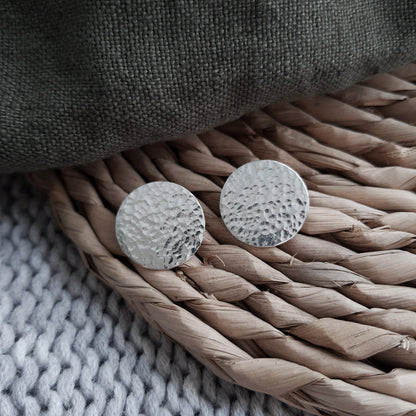 Honesty Silver Earrings Handmade by Anna Calvert Jewellery UK