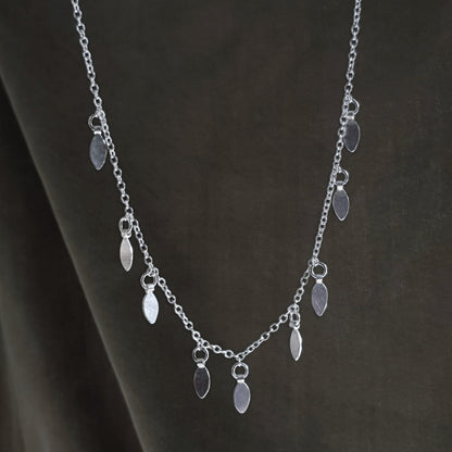 Silver Multi Bud Charm Necklace