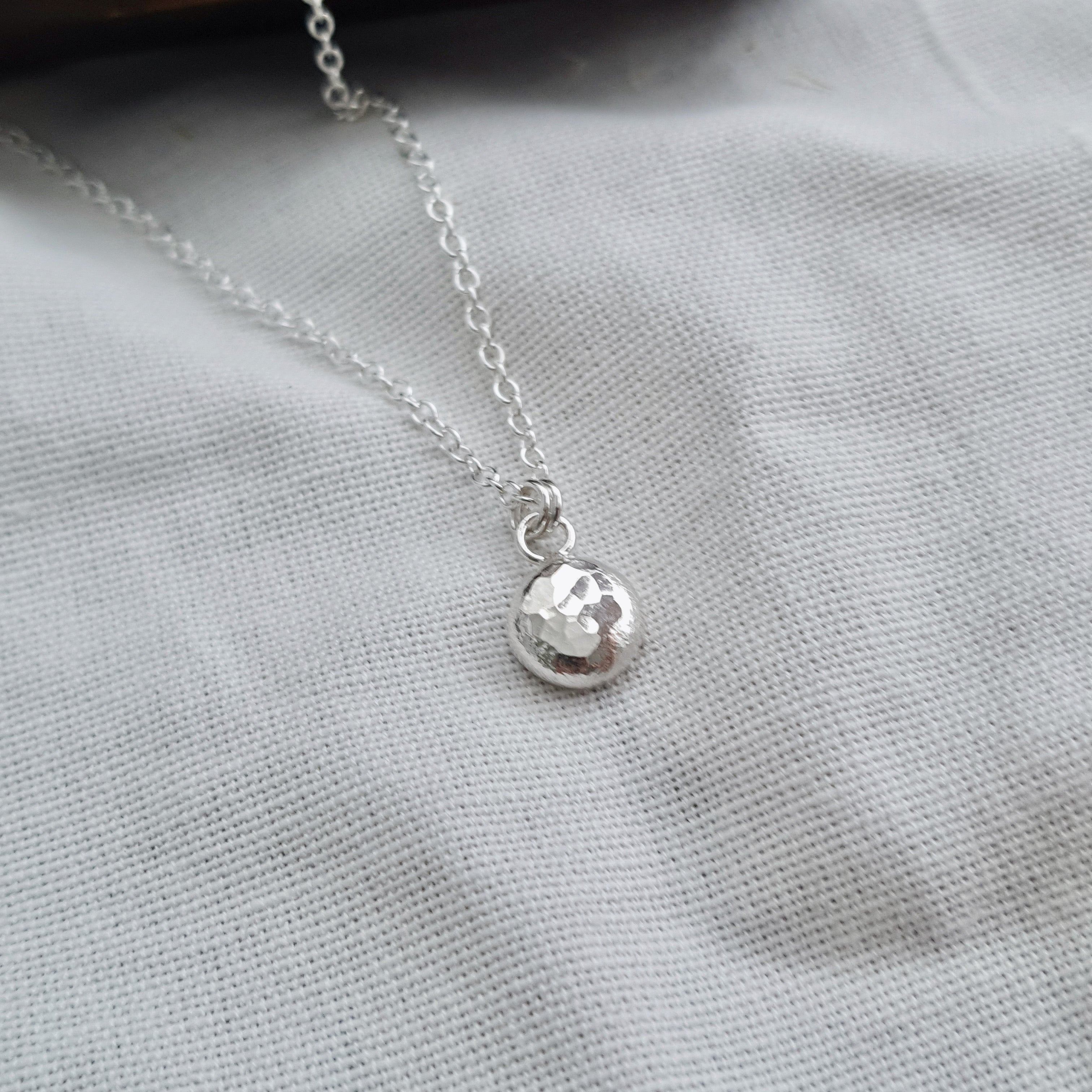 Silver | Hammered Silver Necklace | WoolOvers UK