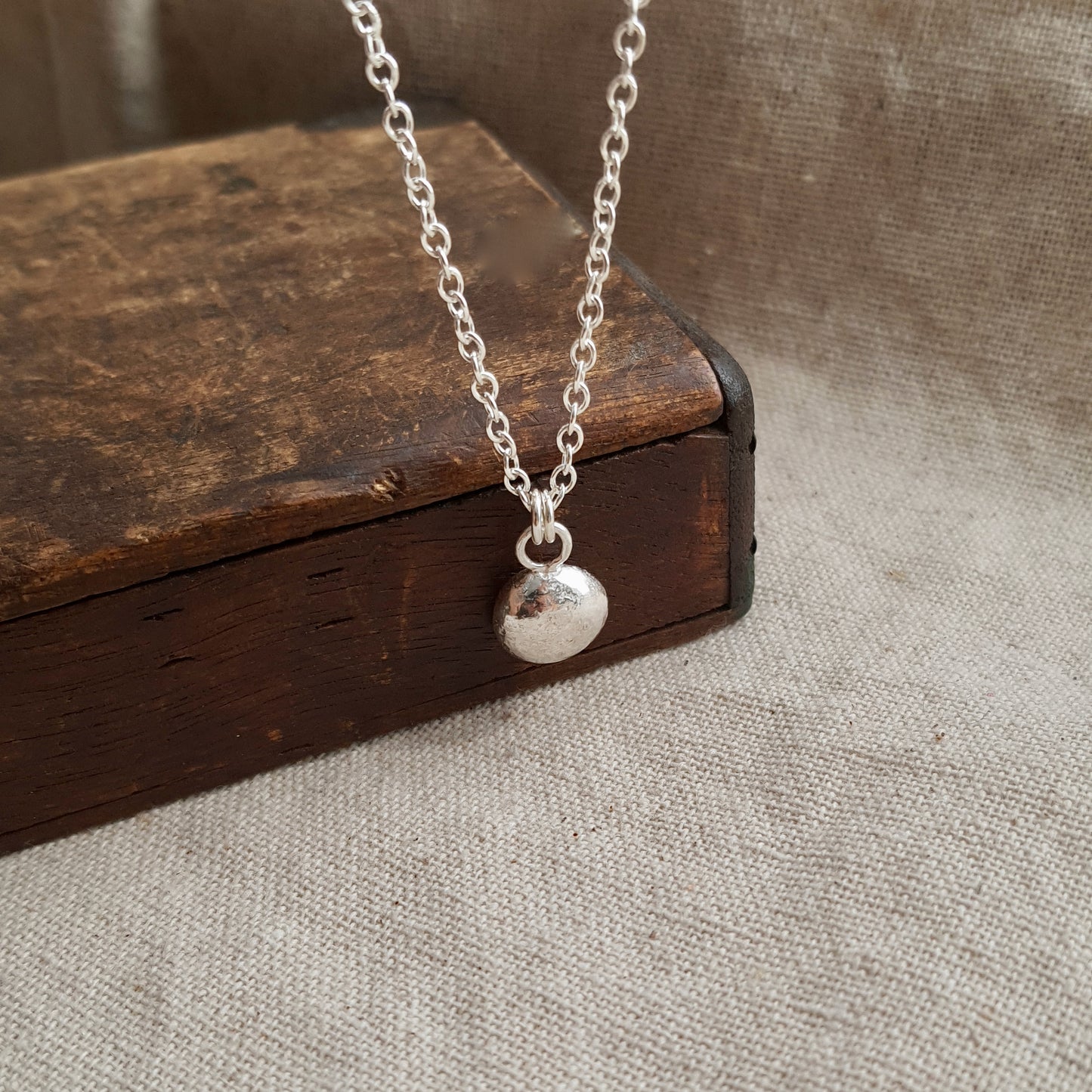 Silver Pebble Necklace