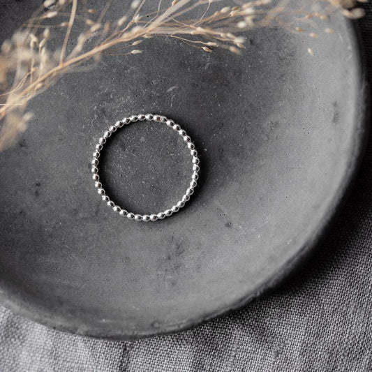 Bobbly Handmade Silver Stacking Ring  - Handmade Silver Jewellery by Anna Calvert Jewellery in the UK