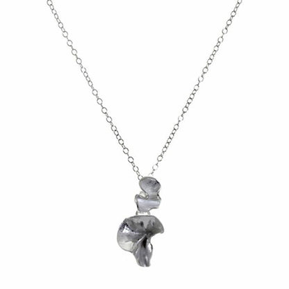 Silver Double Blossom Necklace, Necklace - Anna Calvert Jewellery Handmade in the  UK
