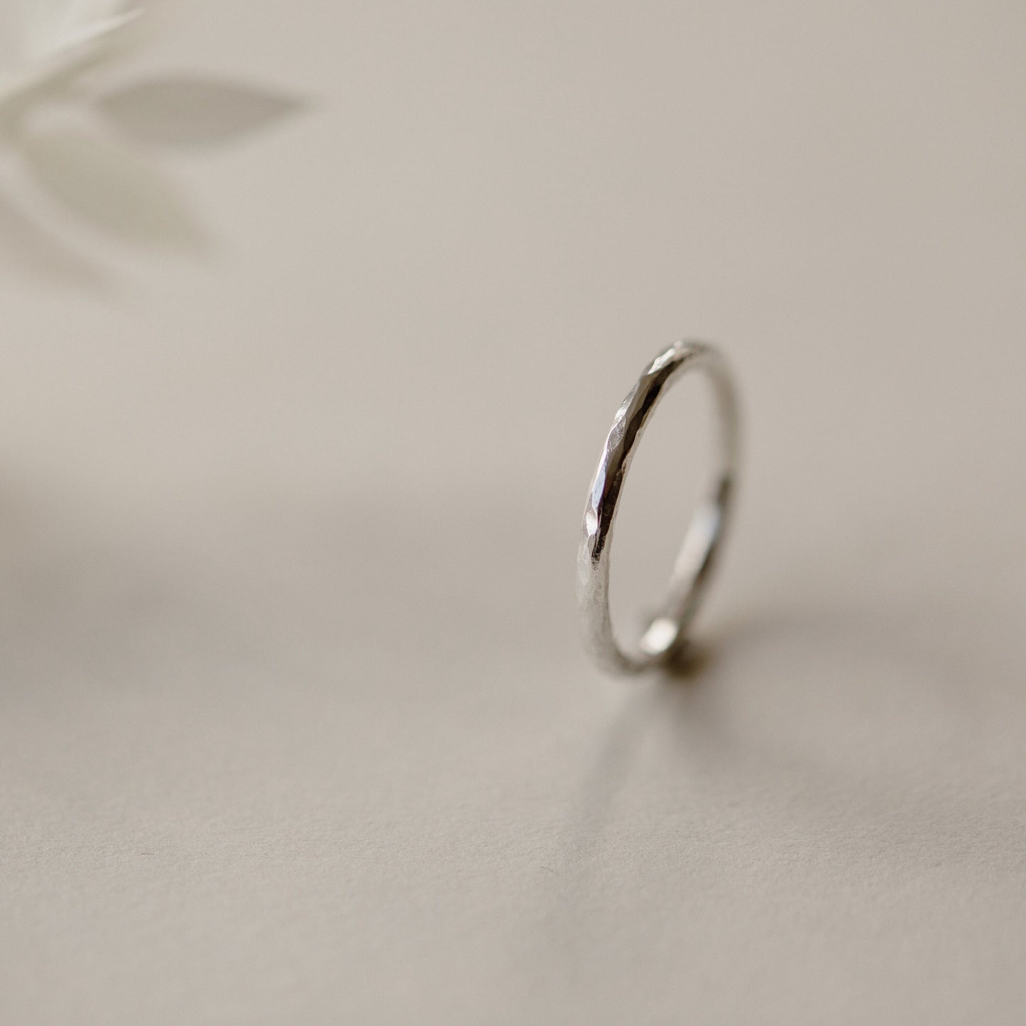 Infinity Silver Ring - Hammered Ring Anna Calvert Jewellery 