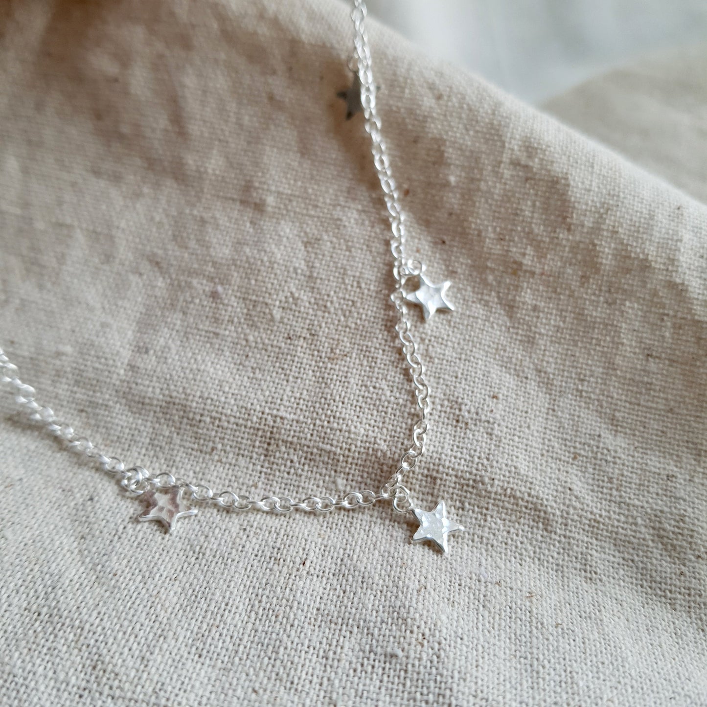 Silver Star Multi Necklace Necklace Anna Calvert Jewellery 