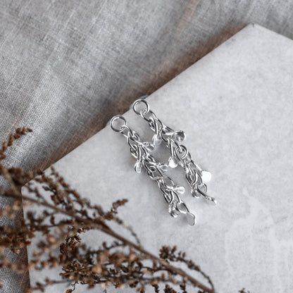 Handmade Silver Berry Earrings by Anna Calvert Jewellery in the UK