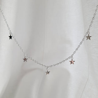 Silver Star Multi Necklace Necklace Anna Calvert Jewellery 