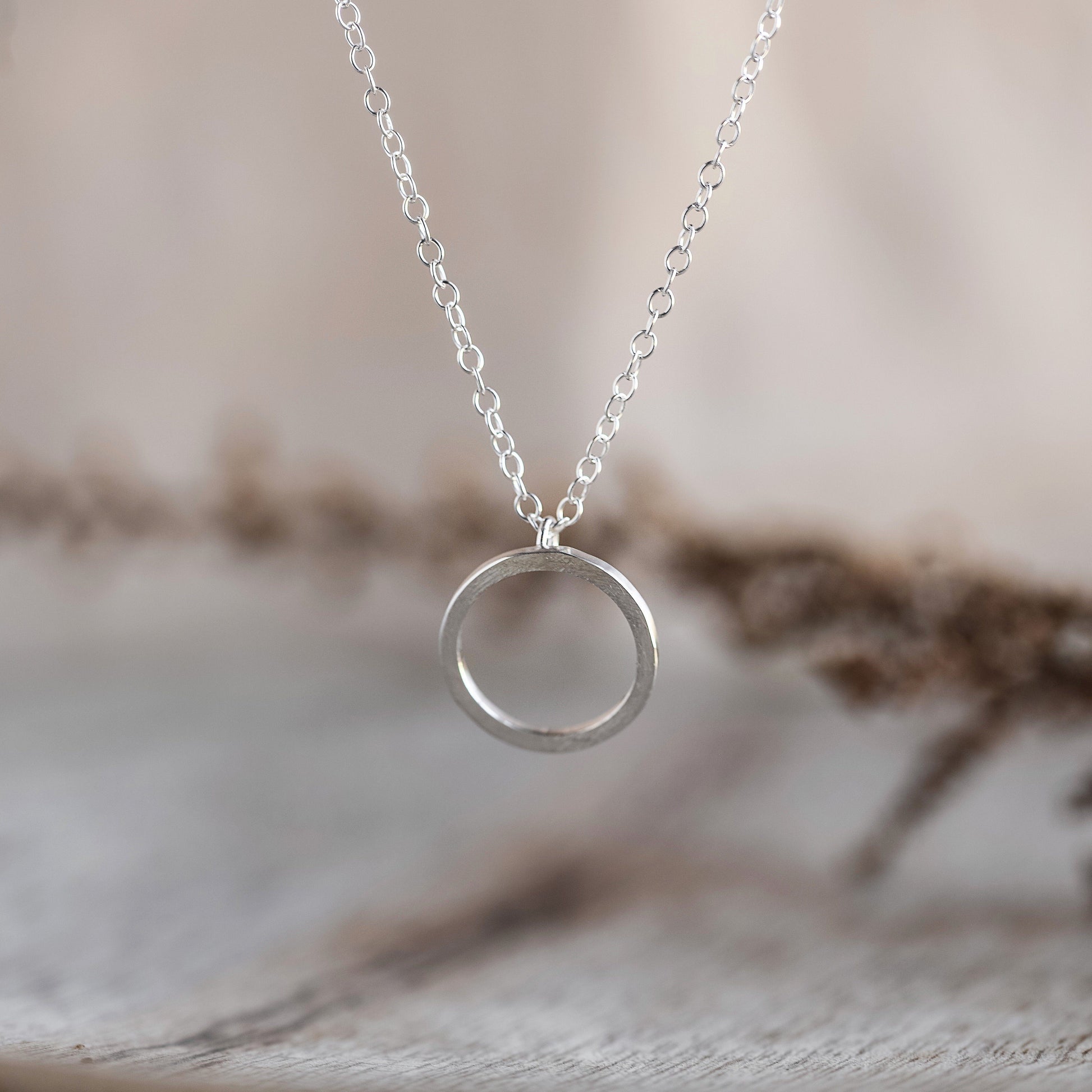 Silver Circle Link Necklace Necklace Anna Calvert Jewellery 