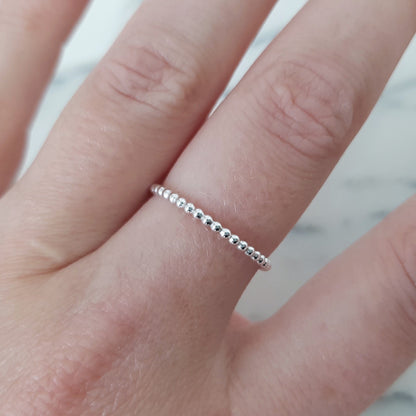 Bobbly Handmade Silver Stacking Ring  - Handmade Silver Jewellery by Anna Calvert Jewellery in the UK