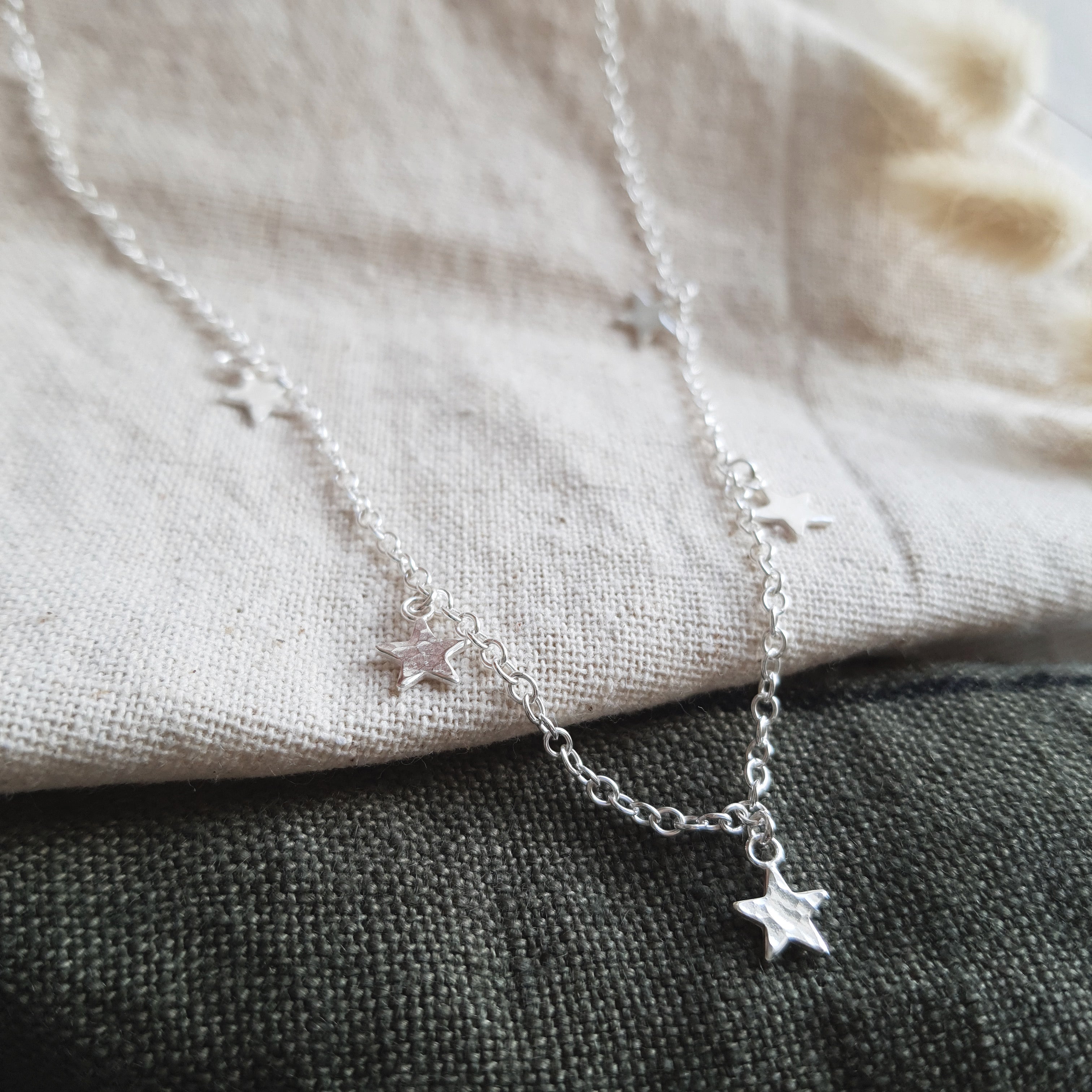 Silver multi 2025 star necklace