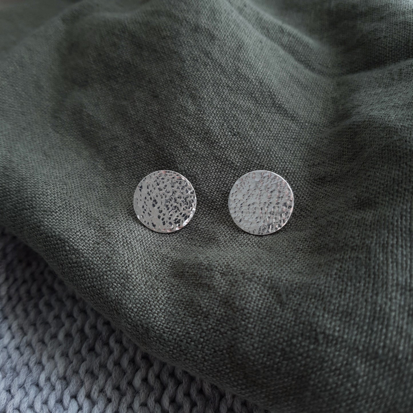 Honesty Silver Earrings Handmade by Anna Calvert Jewellery UK