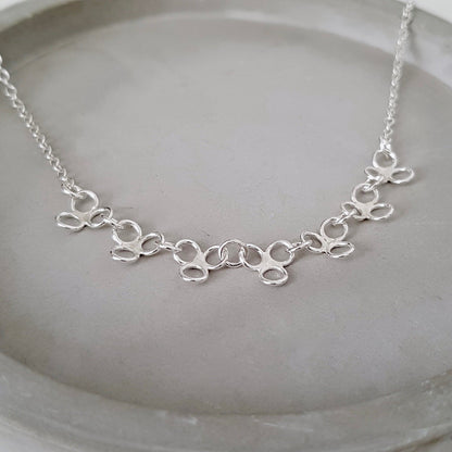 Silver Petal Necklace, Necklace - Anna Calvert Jewellery Handmade in the  UK